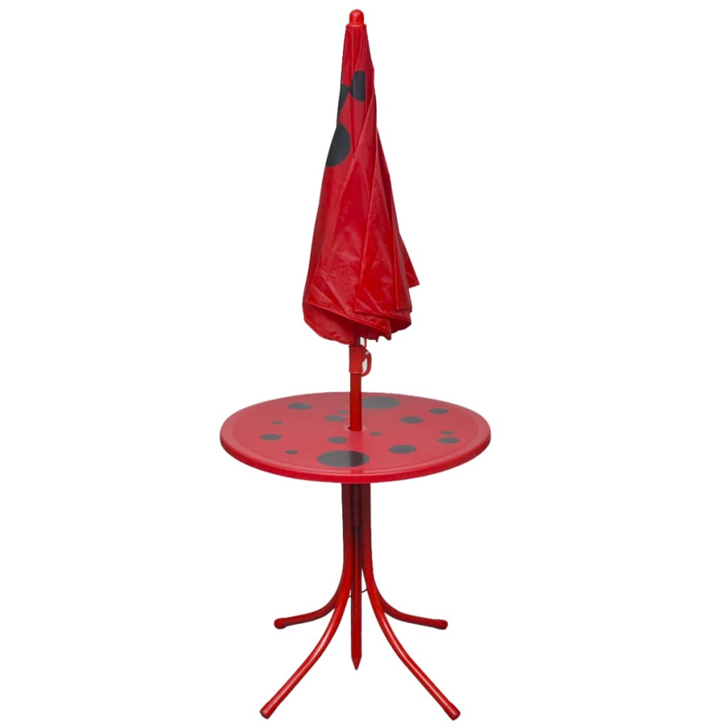 Set da Bistrot da Giardino per Bambini con Ombrellone Rosso