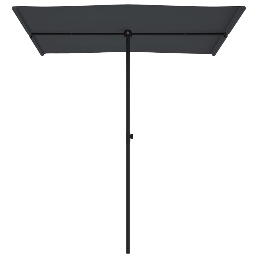 Ombrellone da Giardino con Palo in Alluminio 180x110cm Nero