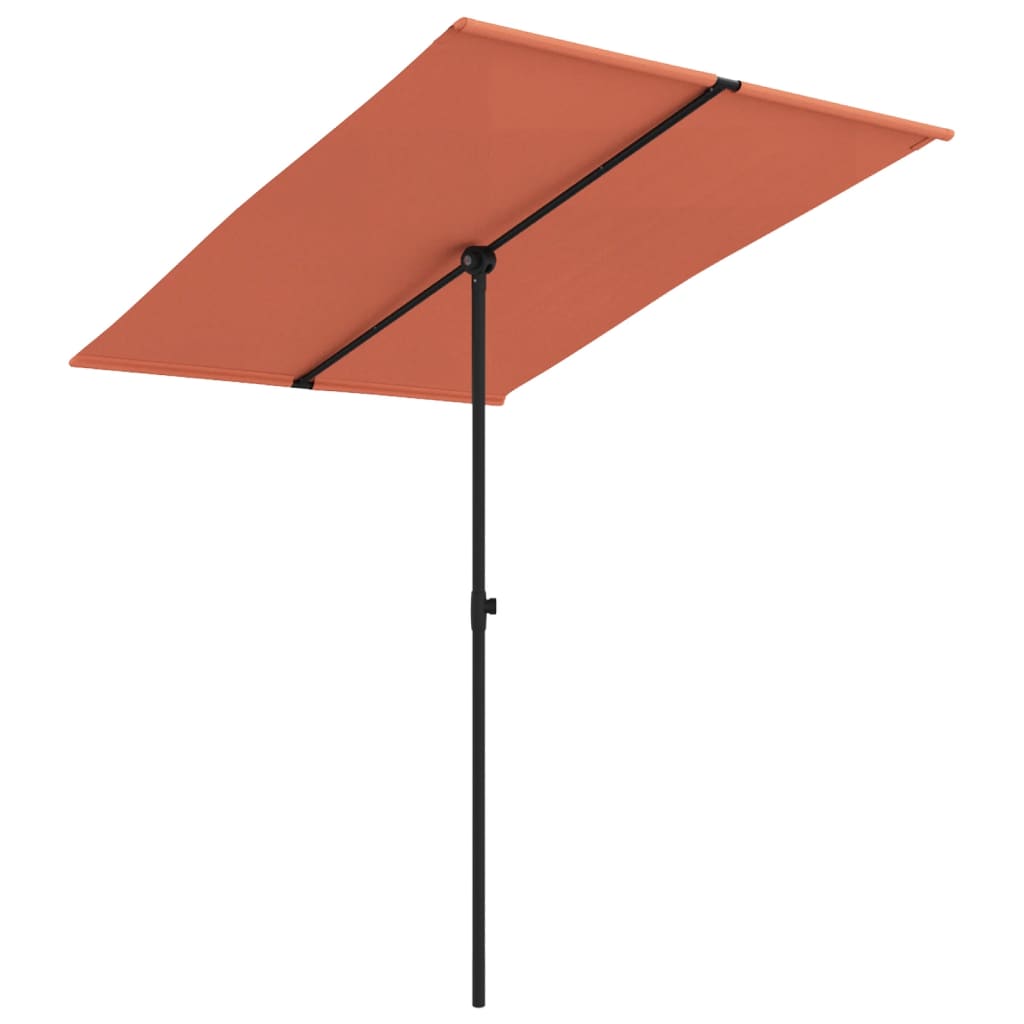 Ombrellone da Giardino Palo in Alluminio 2x1,5 m Terracotta