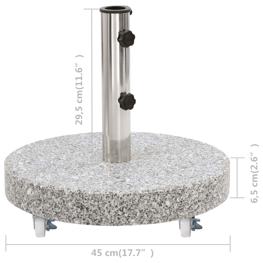 Base per Ombrellone Granito 30 kg Circolare Grigia