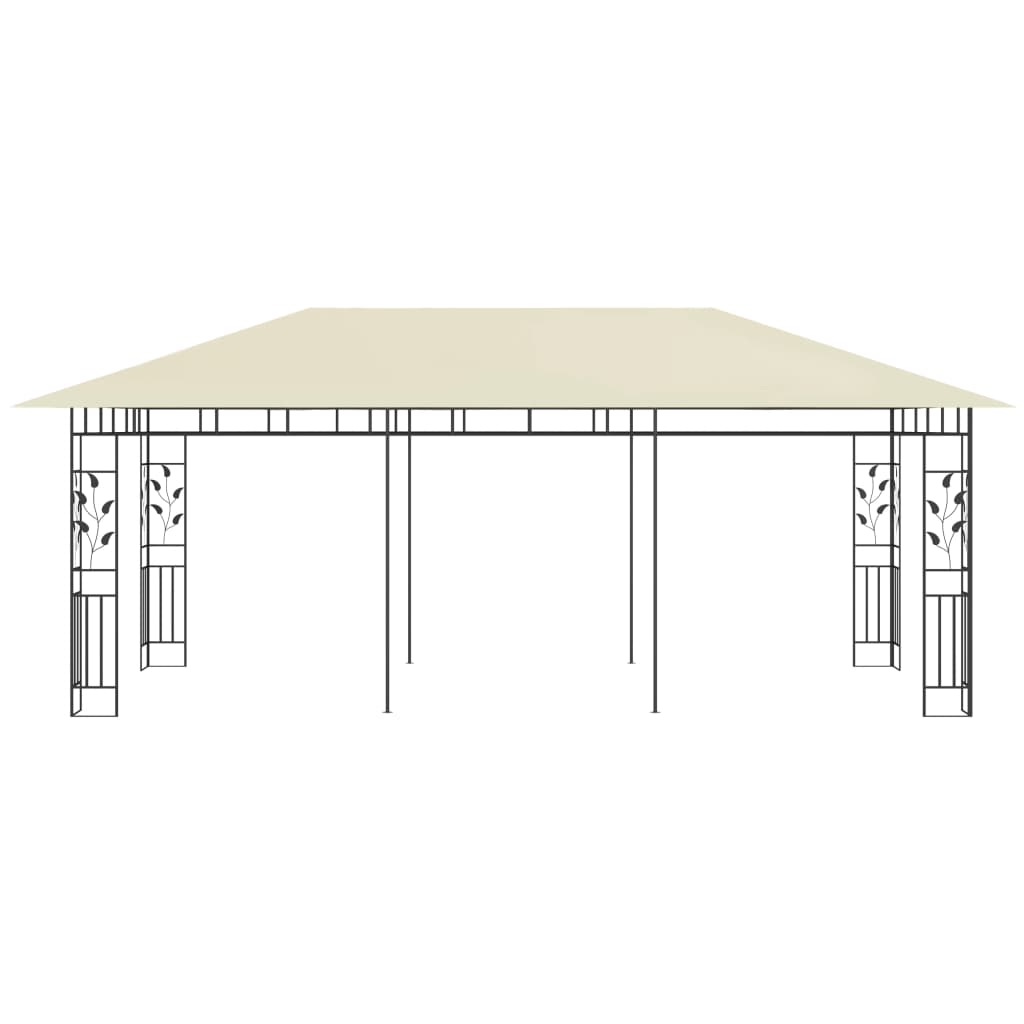 Gazebo con Zanzariera 6x3x2,73 m Crema