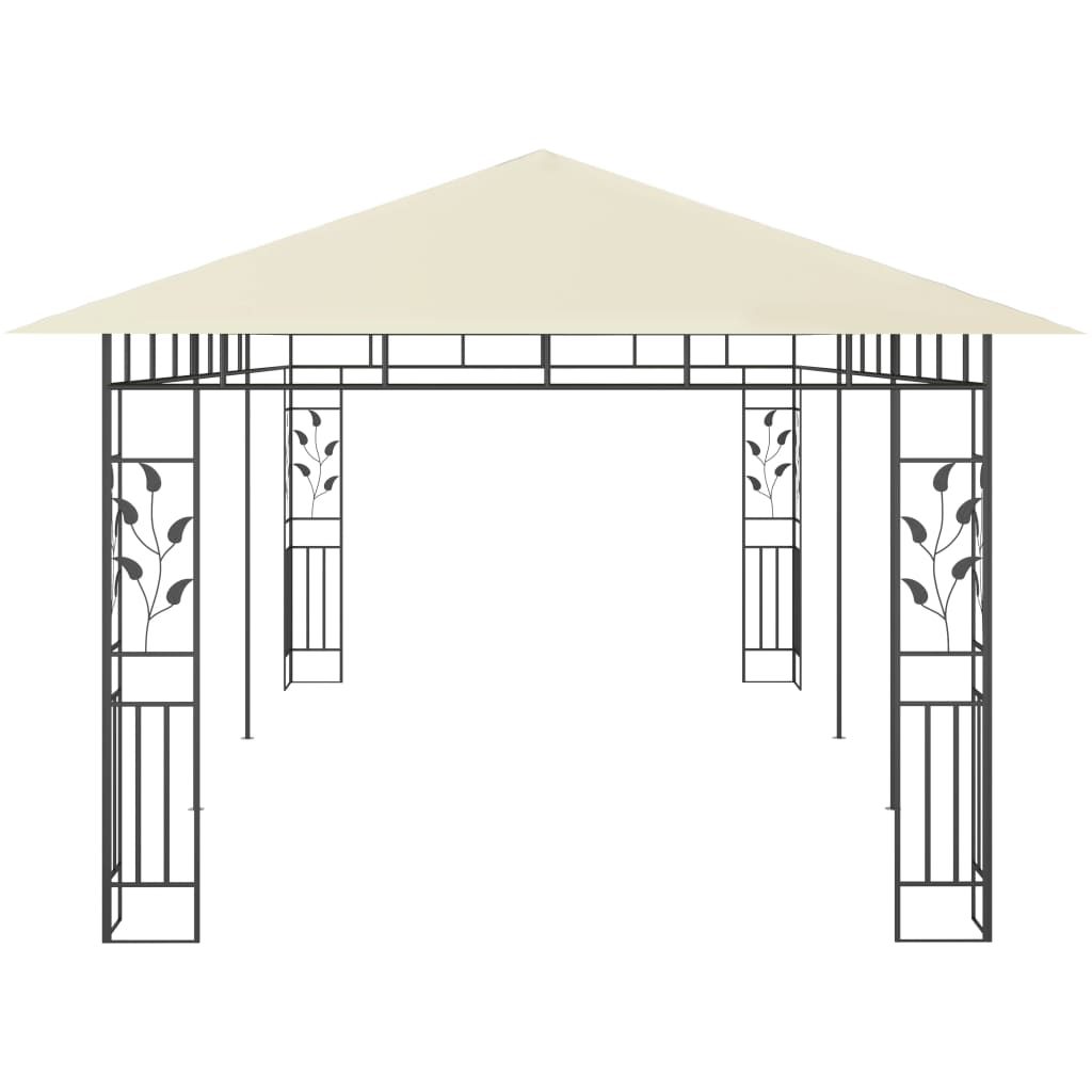 Gazebo con Zanzariera 6x3x2,73 m Crema