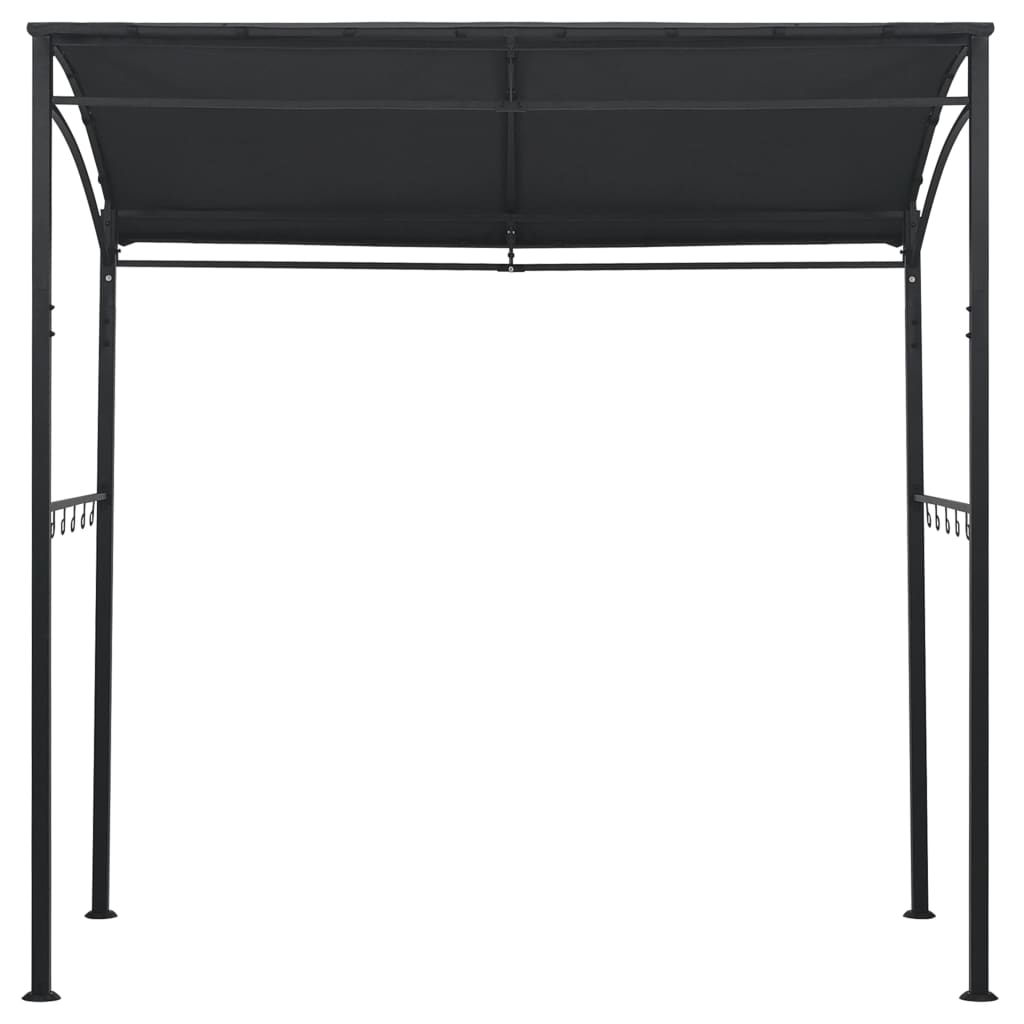 Gazebo per Barbecue 215x150x220 cm Antracite in Acciaio