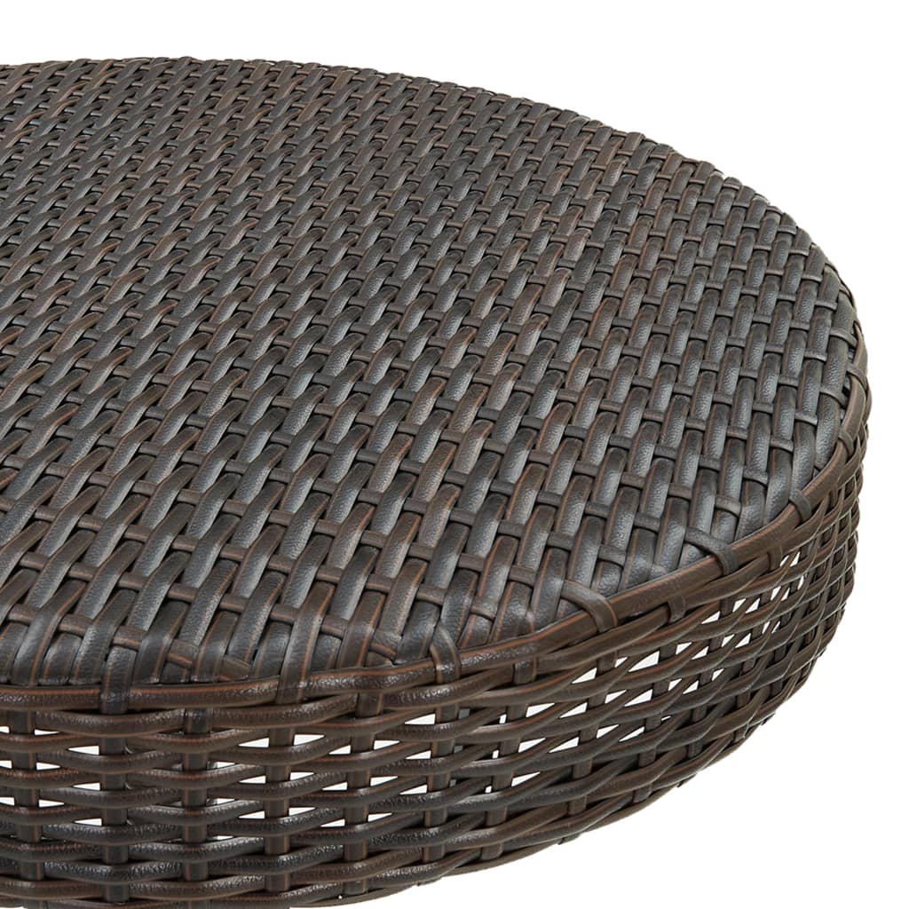 Tavolo da Giardino Marrone 60,5x106 cm in Polyrattan