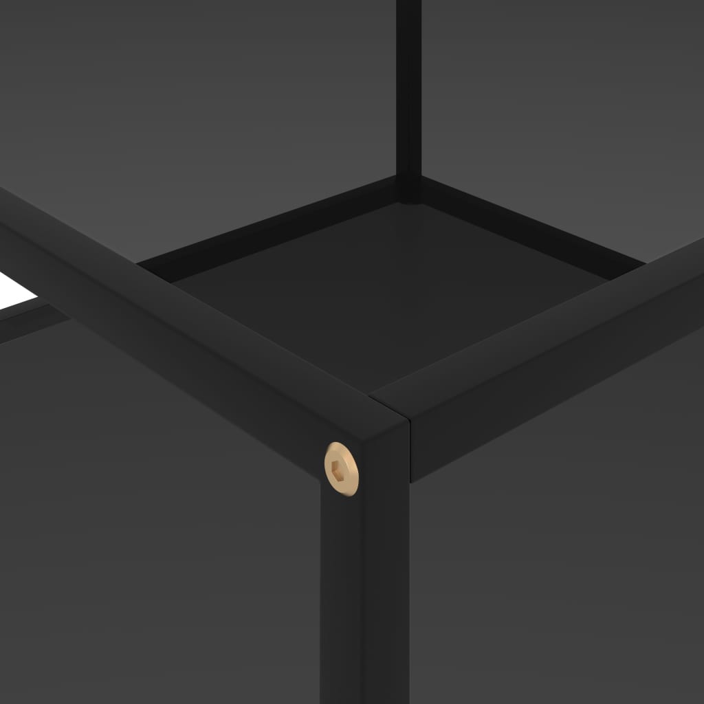 322893 vidaXL Coffee Table Black 80x80x35 cm Tempered Glass