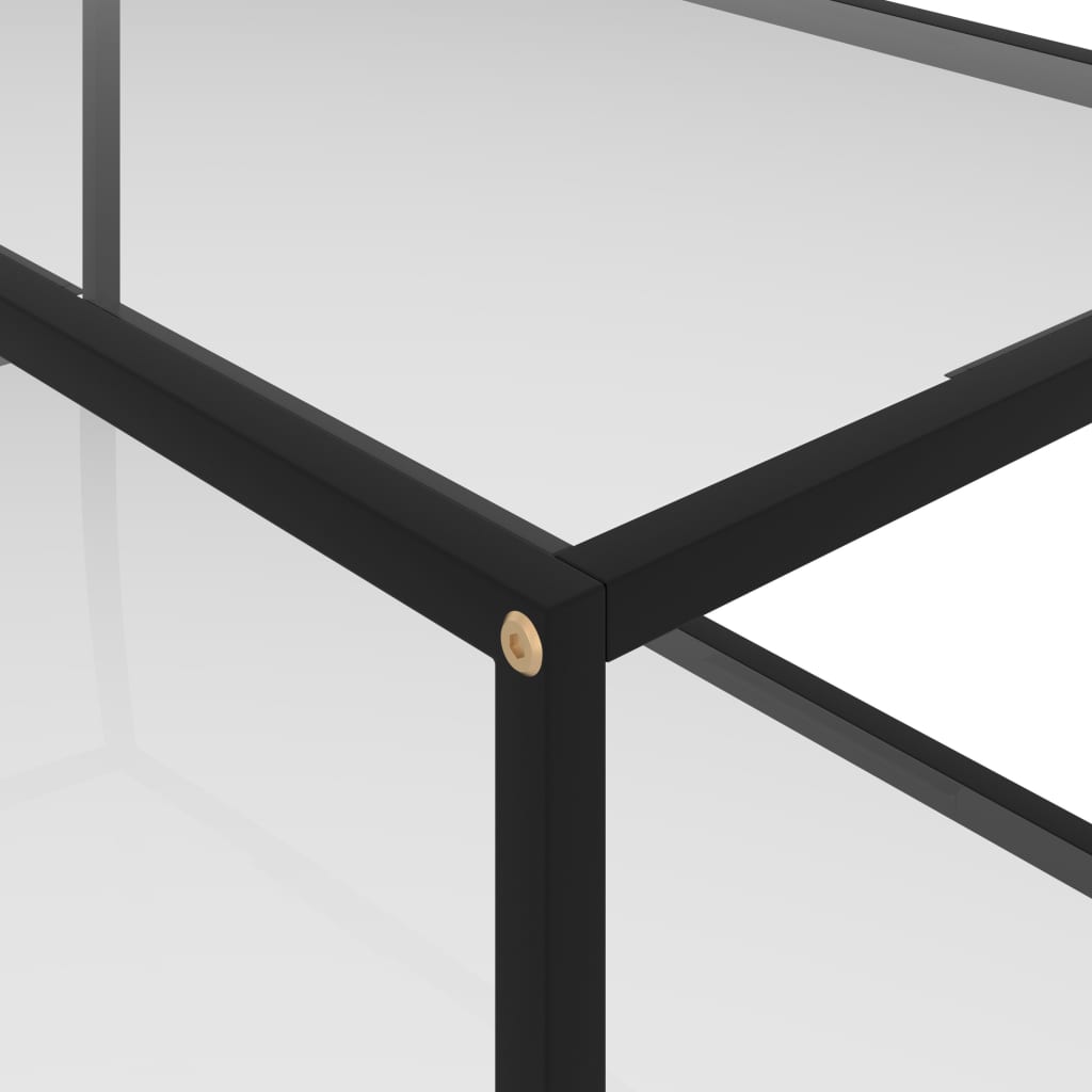 322897 vidaXL Coffee Table Transparent 100x50x35 cm Tempered Glass