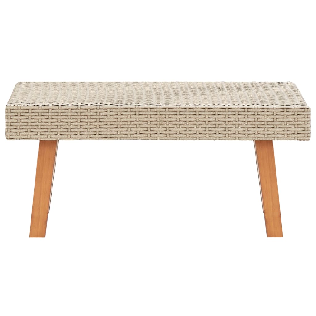 Tavolino da Giardino in Polyrattan Beige