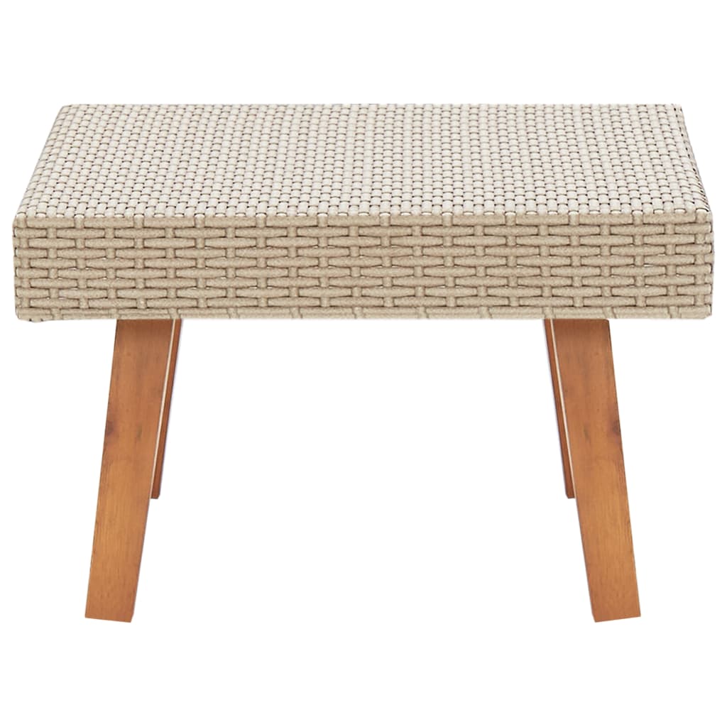 Tavolino da Giardino in Polyrattan Beige