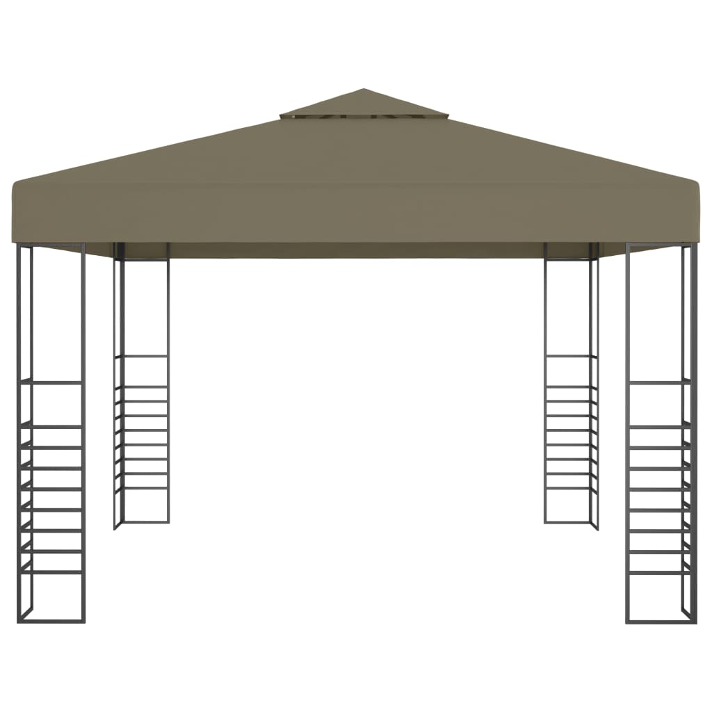 Gazebo da Giardino 3x3 m Grigio Talpa 180 g/m²