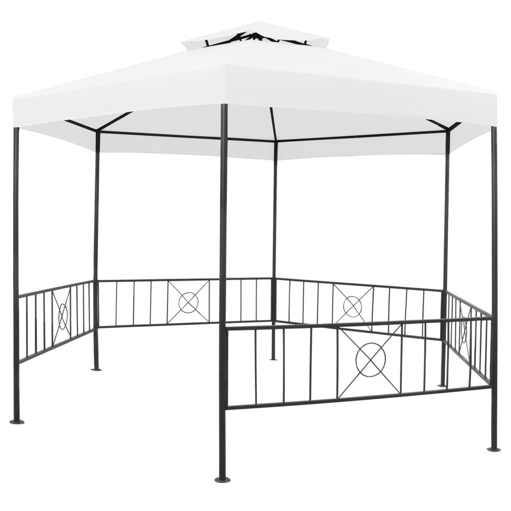 Gazebo da Giardino 323x275x265 cm Bianco 180 g/m²