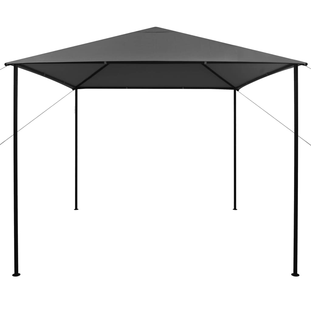 Gazebo 3x3 m Antracite in Tessuto e Acciaio 180 g/m²