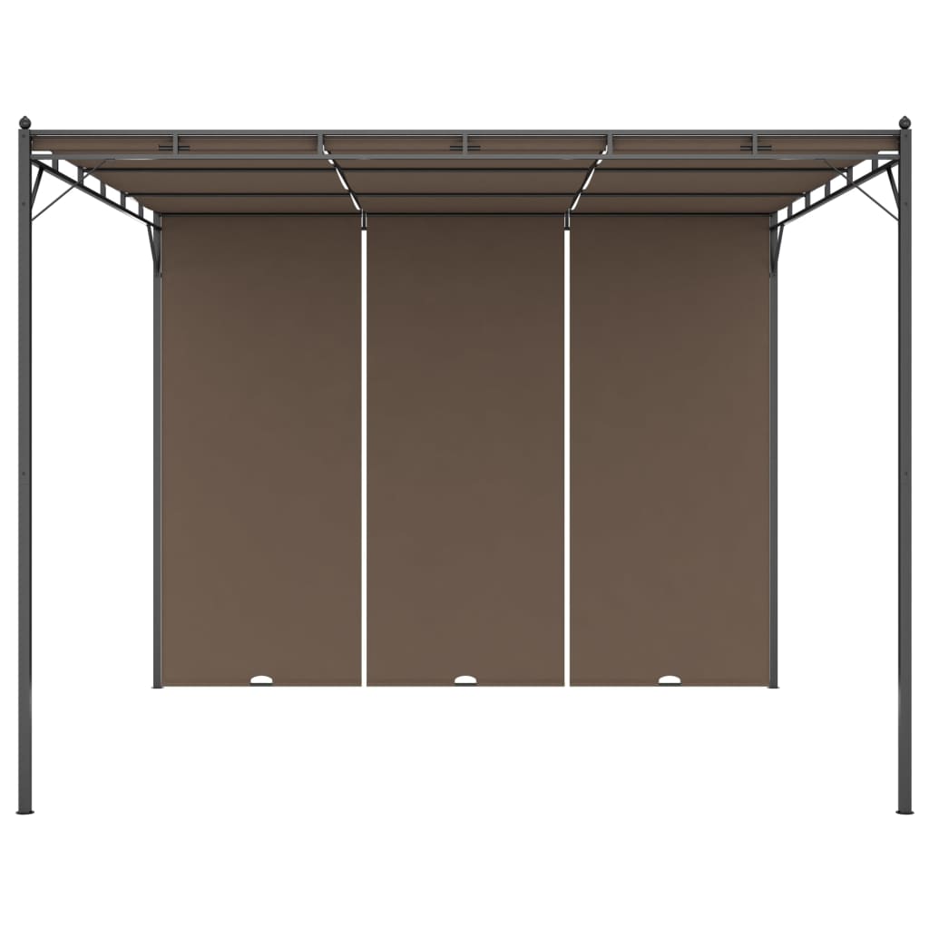 Gazebo da Giardino con Tenda Laterale 3x3x2,25 m Talpa