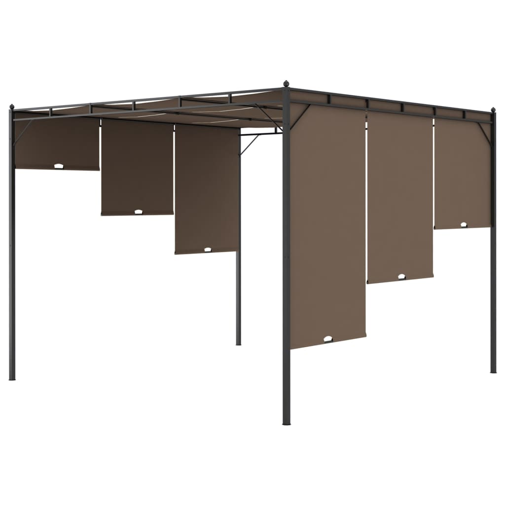 Gazebo da Giardino con Tenda Laterale 3x3x2,25 m Talpa