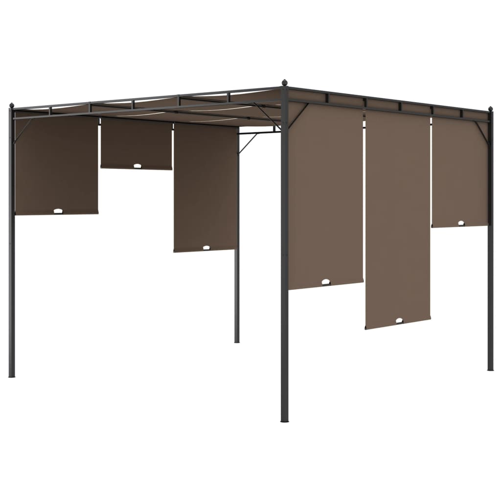 Gazebo da Giardino con Tenda Laterale 3x3x2,25 m Talpa