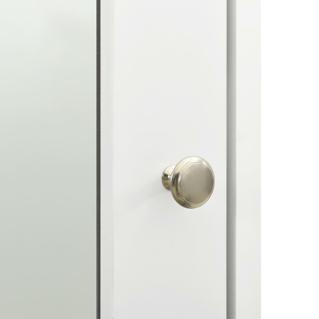 Armadietto a Specchio Bianco 66x17x63 cm in MDF