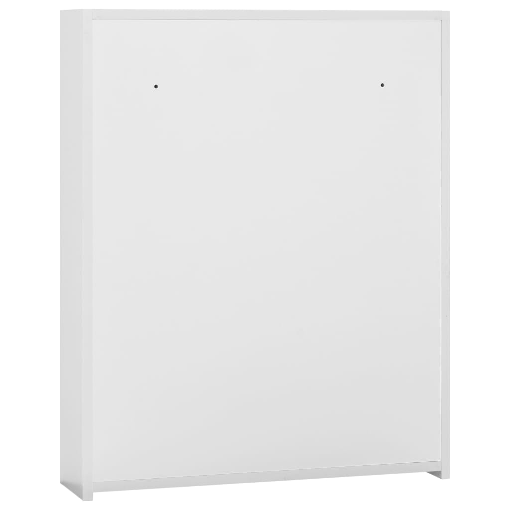 Armadietto a Specchio Bianco 60x15x75 cm in MDF