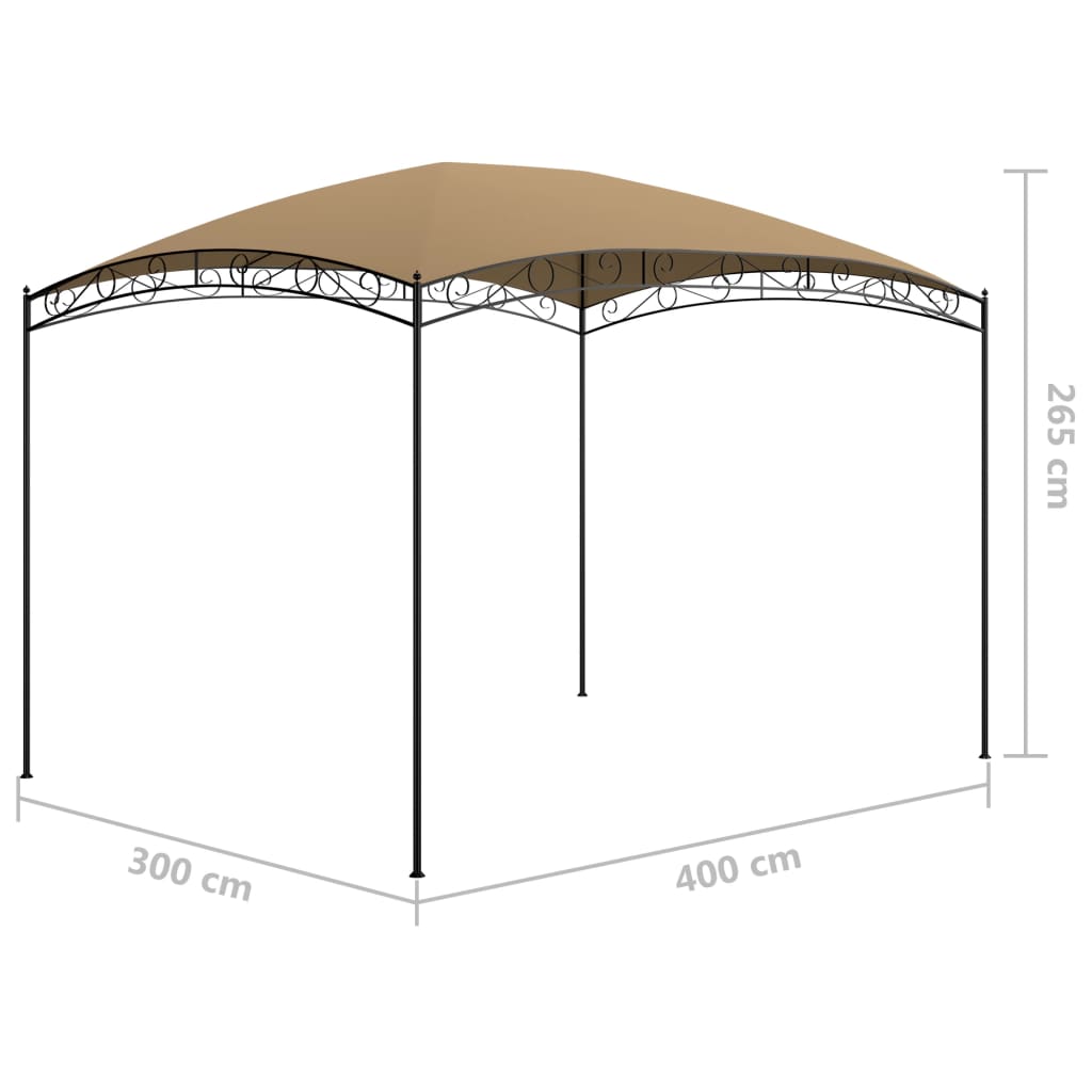 Gazebo 3x4x2,65 m Grigio Talpa 180 g/m²