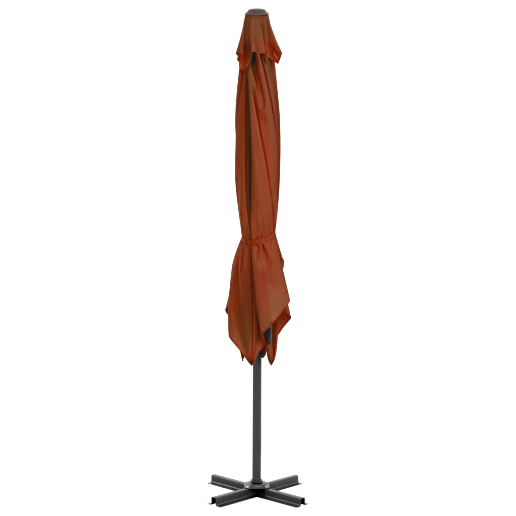 Ombrellone a Sbalzo con Palo in Alluminio 250x250 cm Terracotta