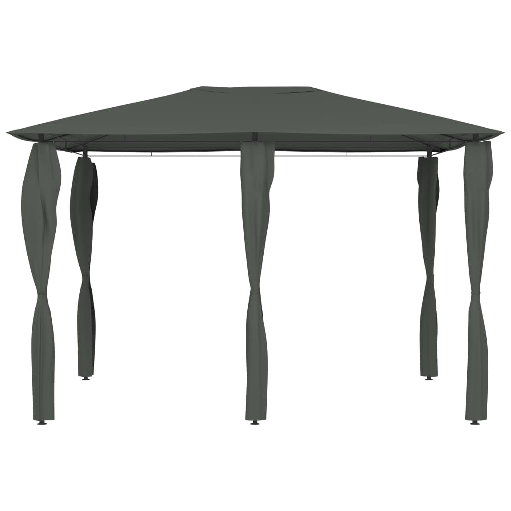 Gazebo con Montanti Rivestiti 3x4x2,6 m Antracite 160 g/m²