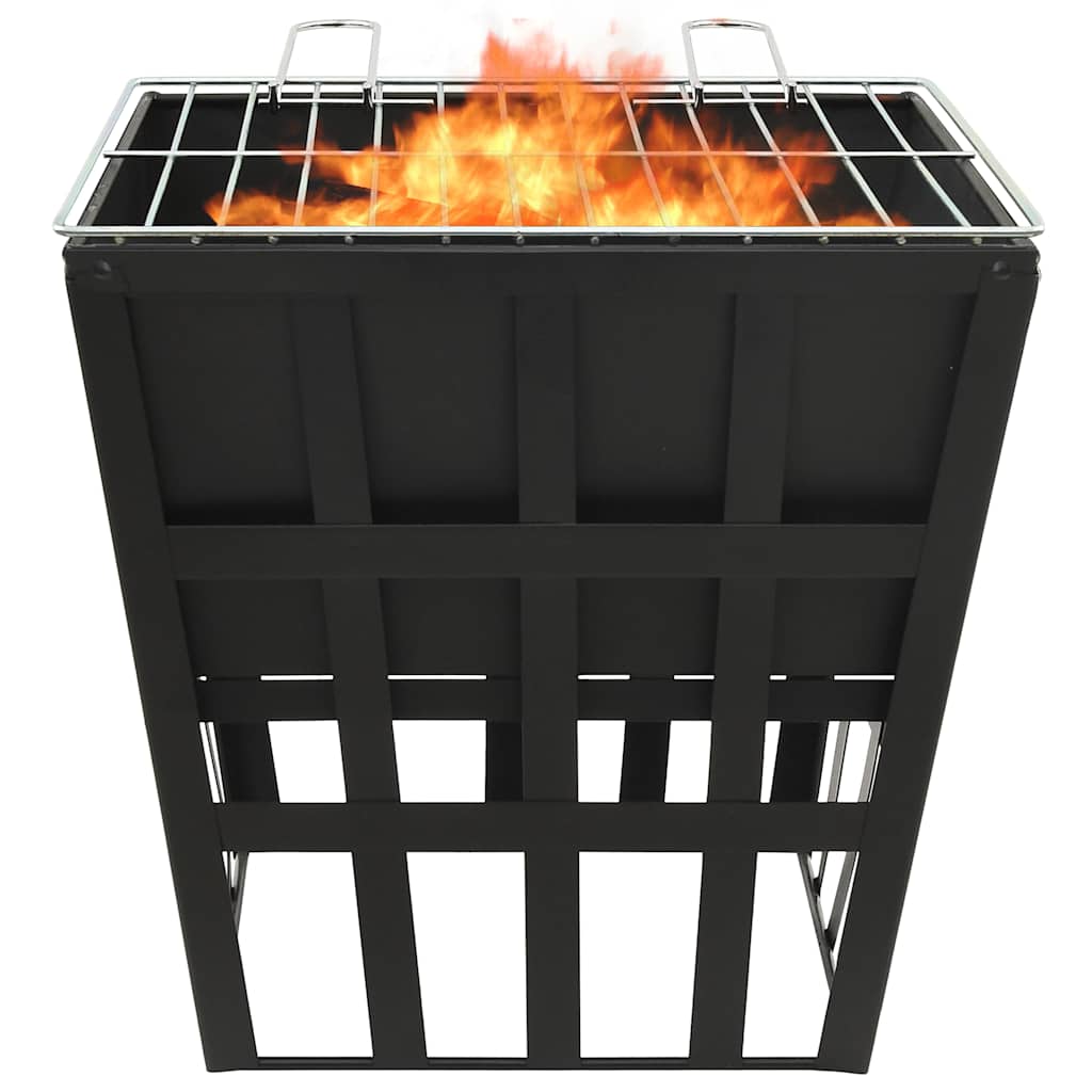 Braciere e Barbecue 2 in 1 34x34x48 cm in Acciaio