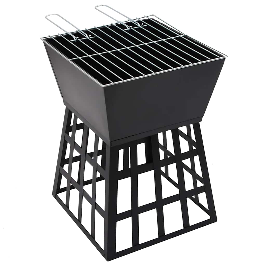 Braciere e Barbecue 2 in 1 34x34x48 cm in Acciaio