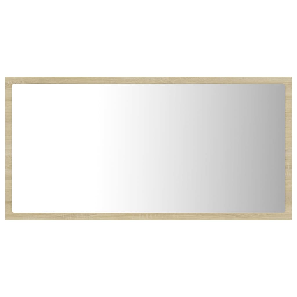 Specchio da Bagno LED Rovere Sonoma 80x8,5x37 cm in Acrilico