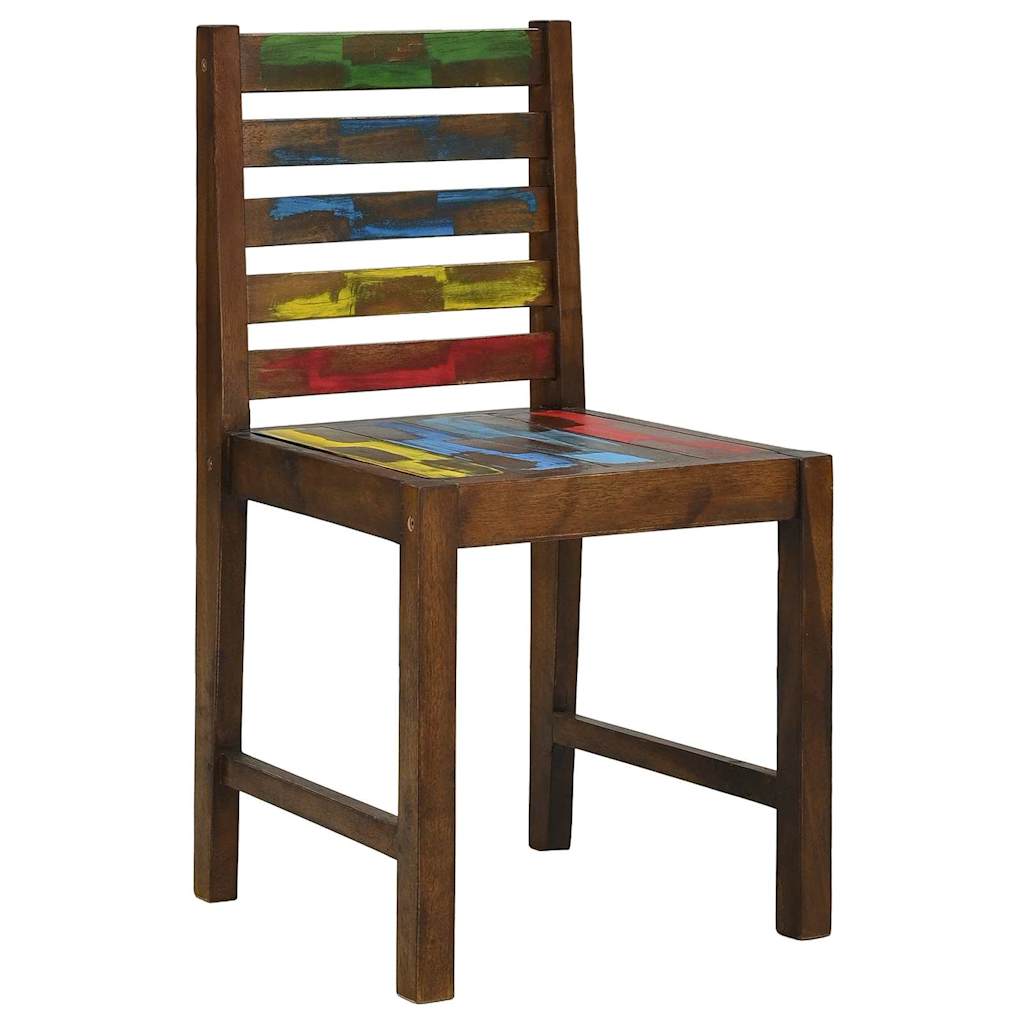 Sedie da Pranzo 4 pz in Legno Massello di Recupero
