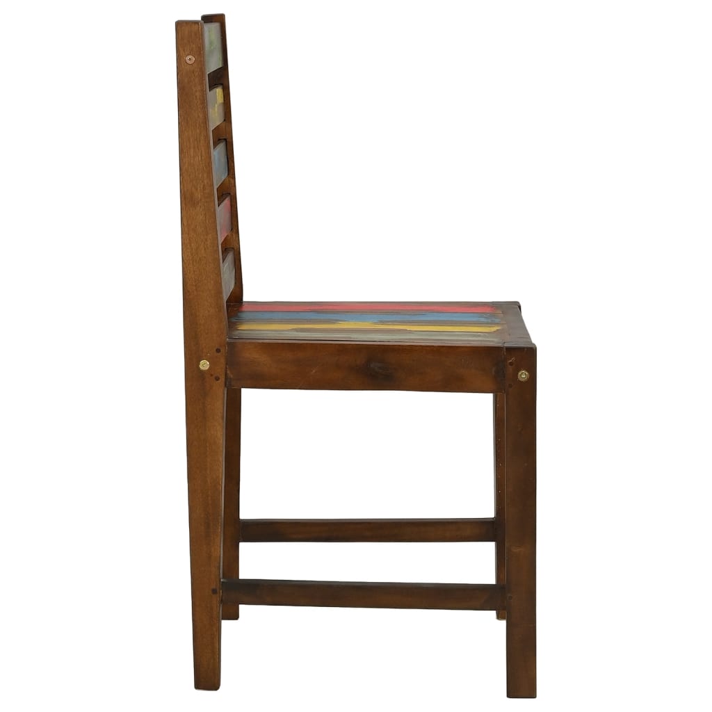 Sedie da Pranzo 4 pz in Legno Massello di Recupero