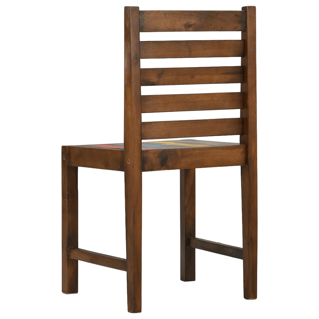 Sedie da Pranzo 4 pz in Legno Massello di Recupero