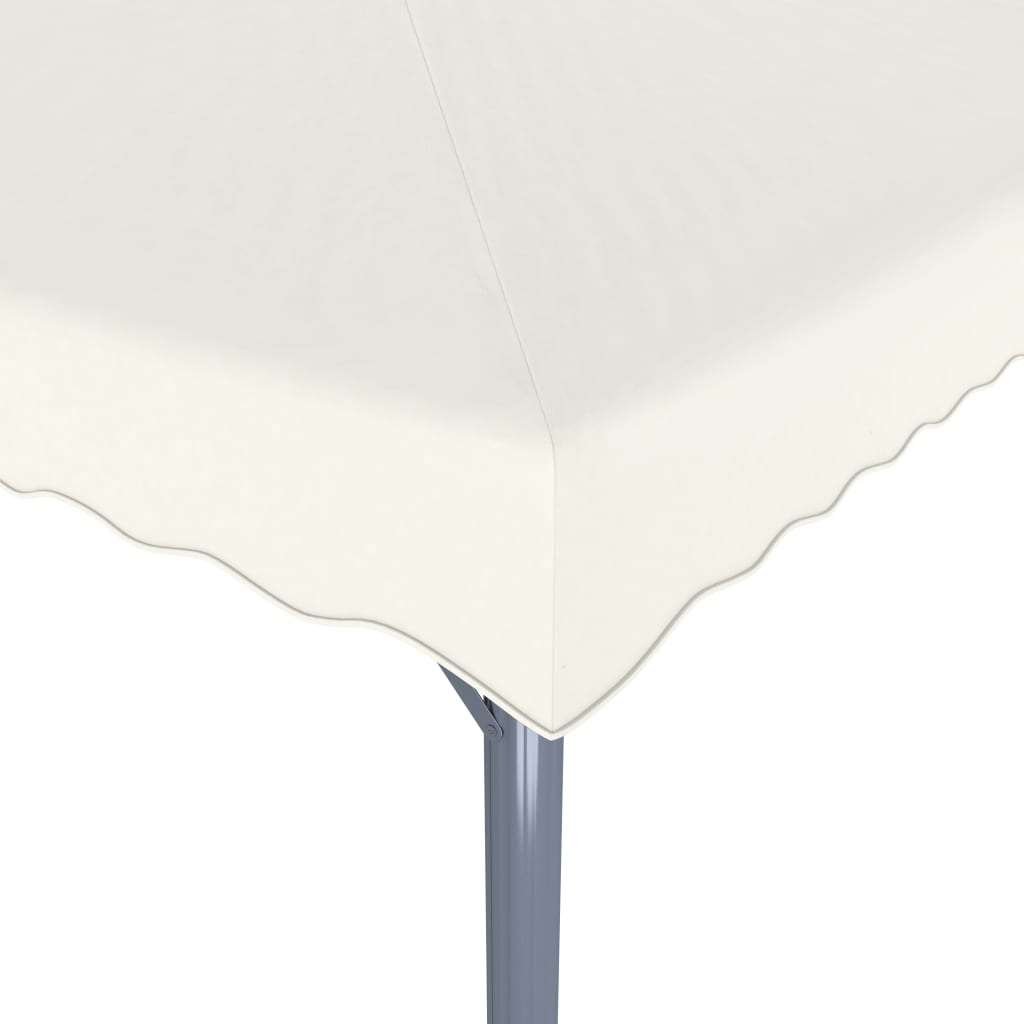 Gazebo con Stringa di Luci LED 300x300 cm Crema in Alluminio