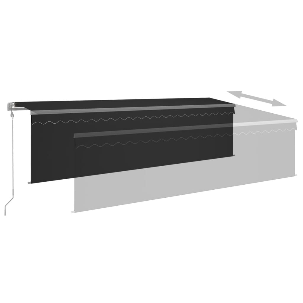 Tenda Automatica con Parasole Sensore Vento e LED 5x3 Antracite