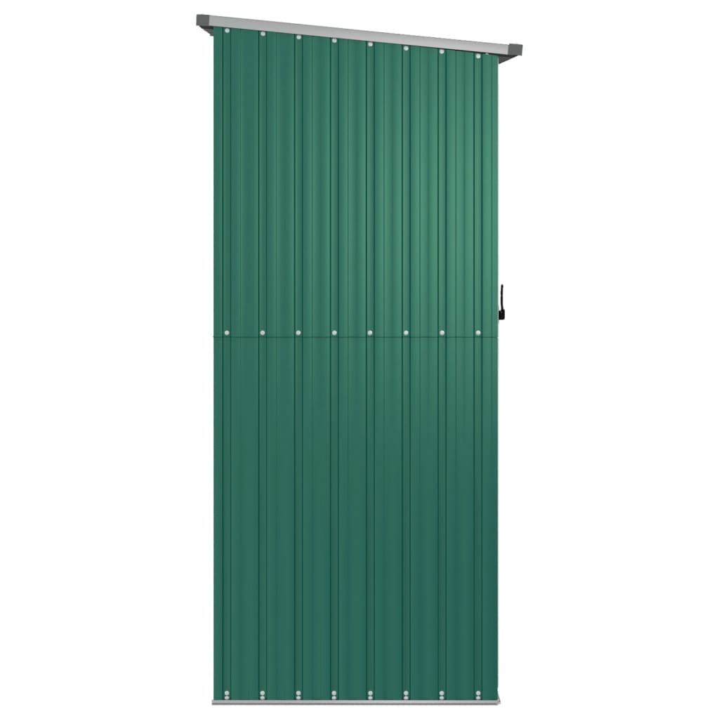 Capanno da Giardino Verde 180,5x97x209,5 cm in Acciaio Zincato