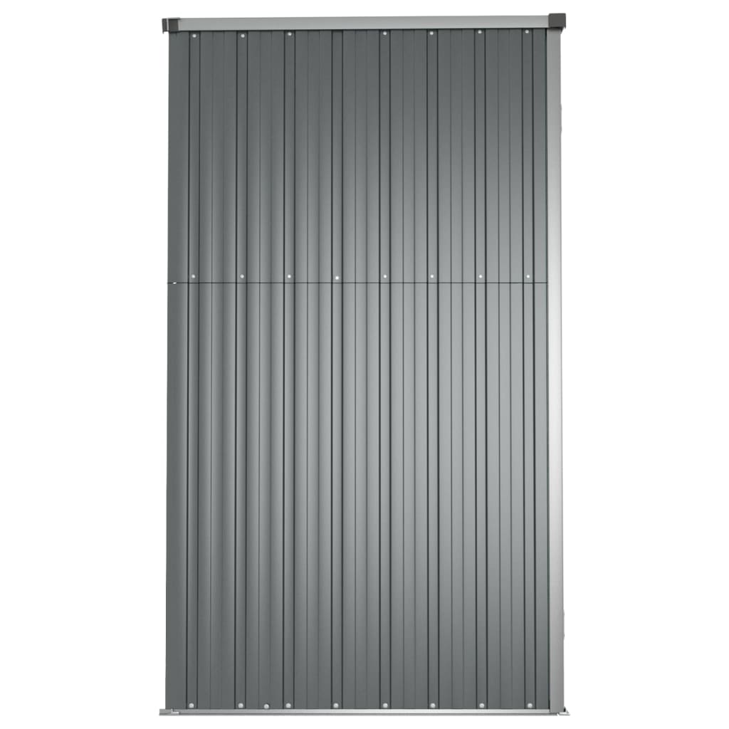 Capanno per Attrezzi Grigio 161x89x161 cm in Acciaio Zincato