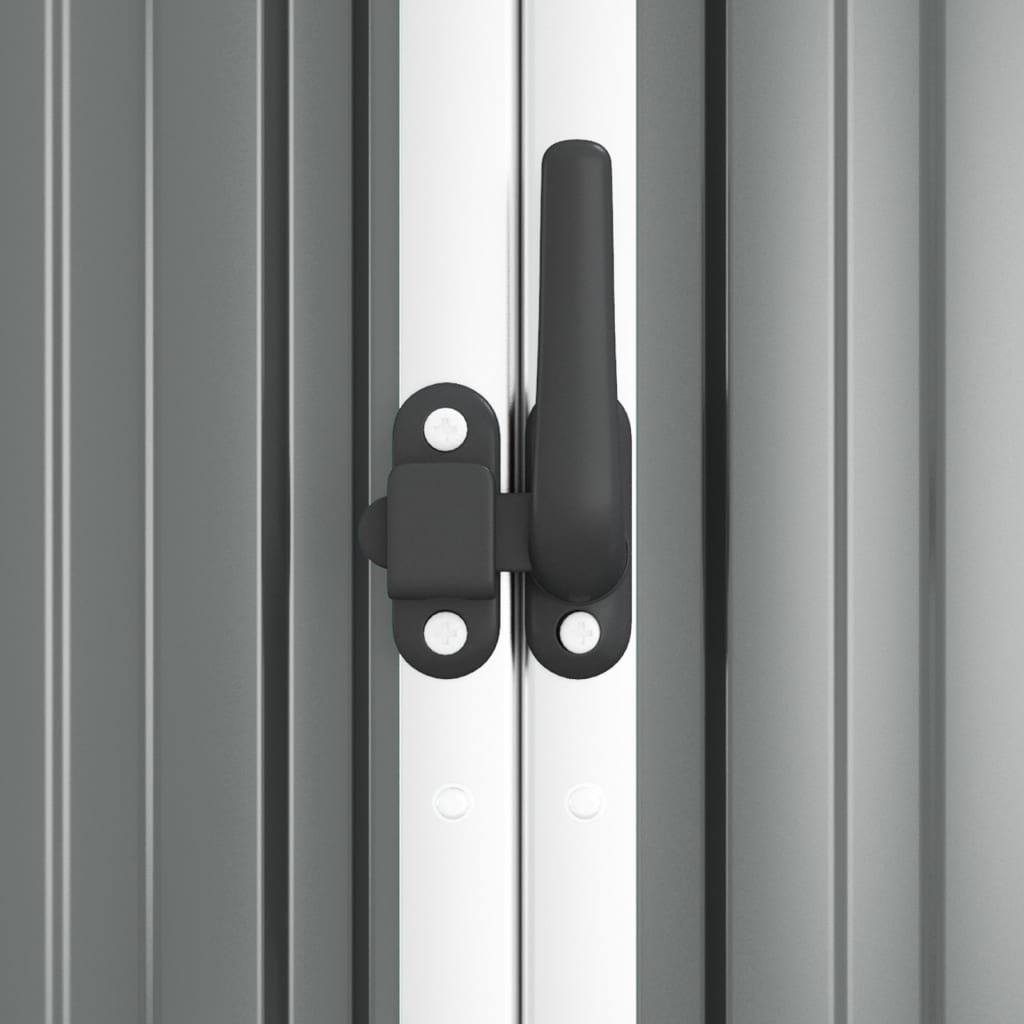 Capanno per Attrezzi Grigio 161x89x161 cm in Acciaio Zincato