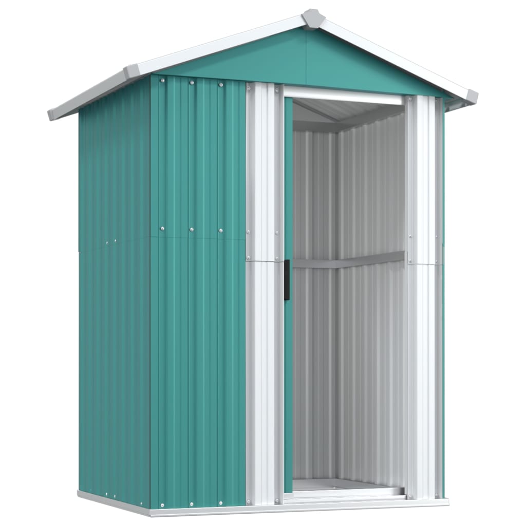 Capanno da Giardino Verde 126x97,5x177 cm Acciaio Zincato