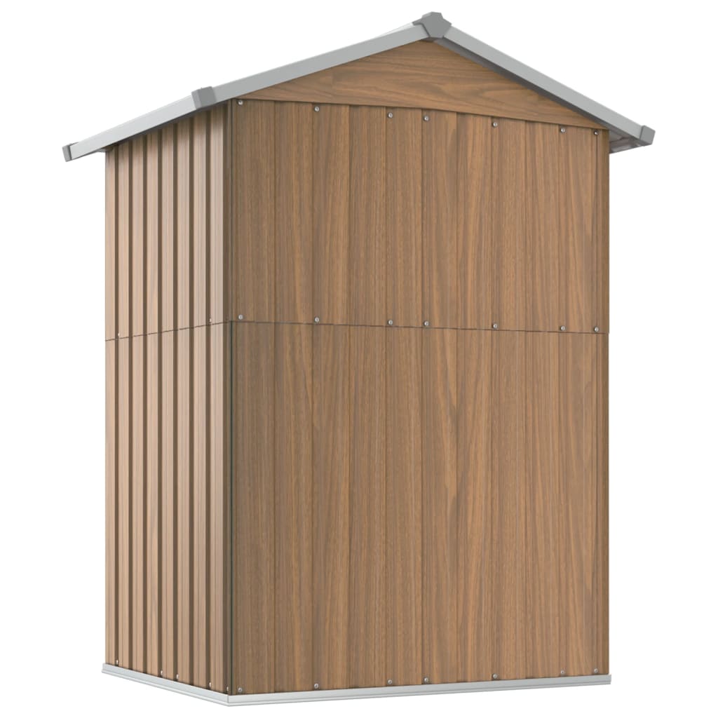 Capanno da Giardino Marrone 126x97,5x177 cm Acciaio Zincato