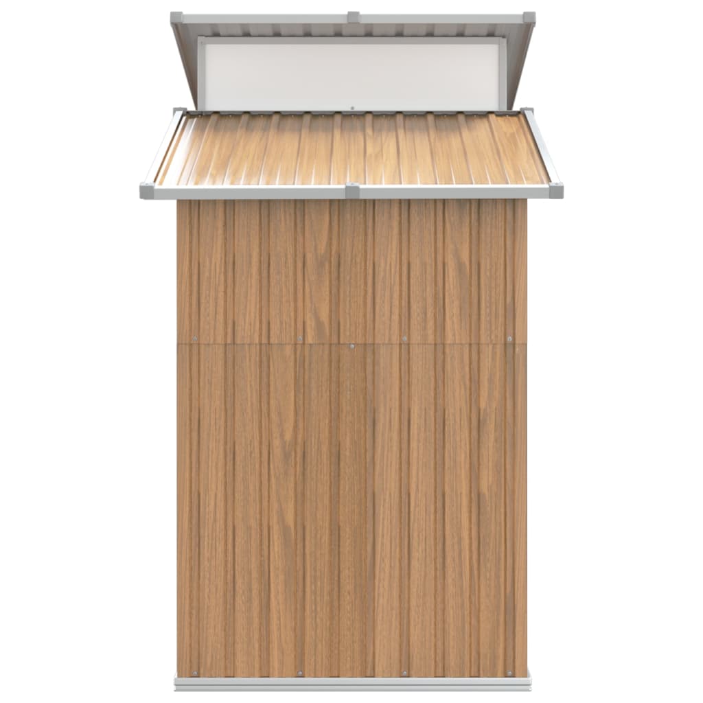 Capanno da Giardino Marrone 270x130x208,5 cm Acciaio Zincato