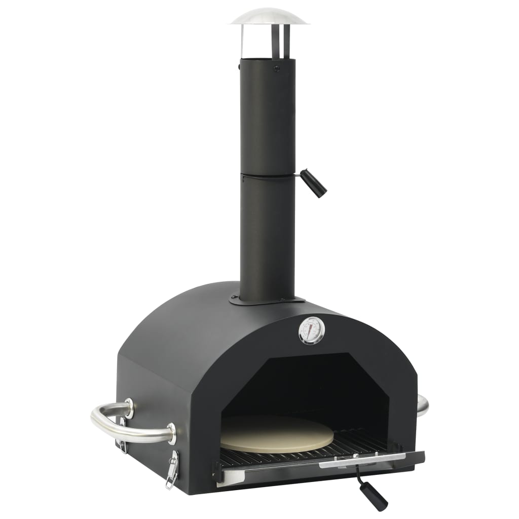 Forno per Pizza e Barbecue 3-in-1 Nero