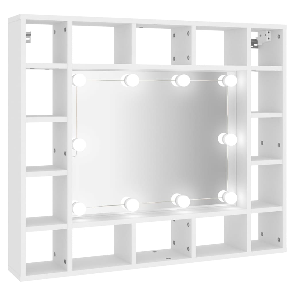 Mobile a Specchio con LED Bianco 91x15x76,5 cm