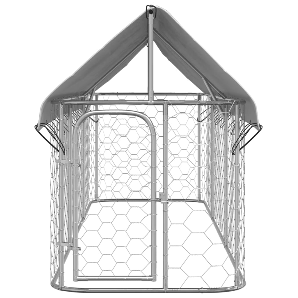 Gabbia per Cani da Esterno con Tetto 400x100x150 cm