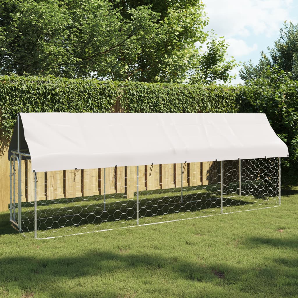 Gabbia per Cani da Esterno con Tetto 400x100x150 cm