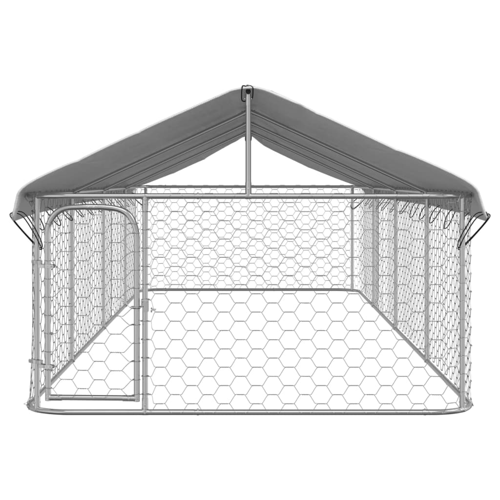 Gabbia per Cani da Esterno con Tetto 600x200x150 cm