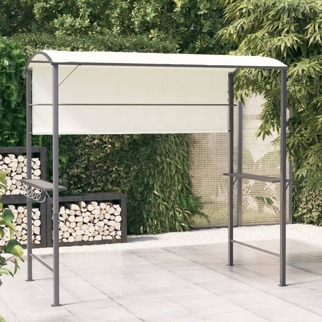 Gazebo con Tetto 220x110x200 cm Crema