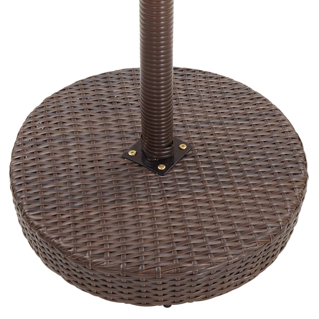 Set Bar da Giardino 3 pz con Cuscini Polyrattan Marrone