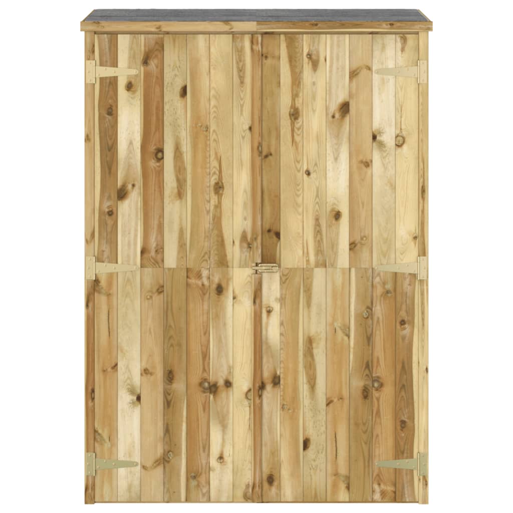 Capanno Giardino Attrezzi 123x45x171cm Pino Massello Impregnato