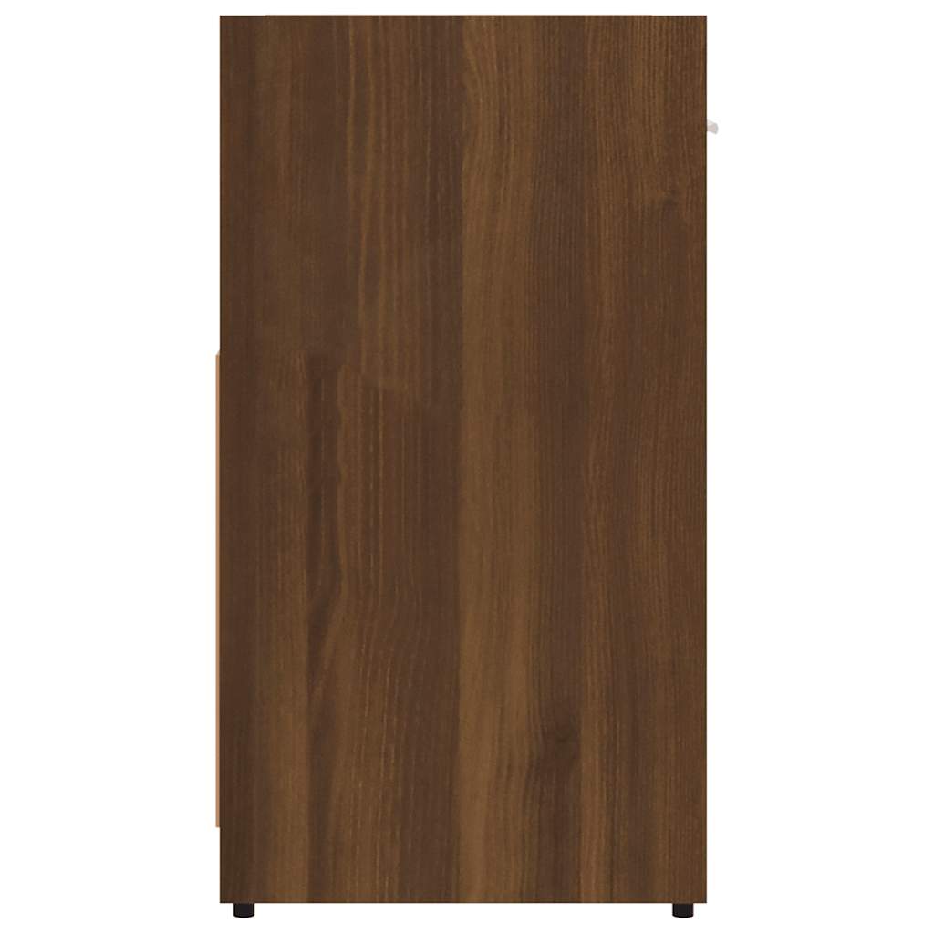 Armadietto Bagno Rovere Marrone 60x33x60cm Legno Ingegnerizzato
