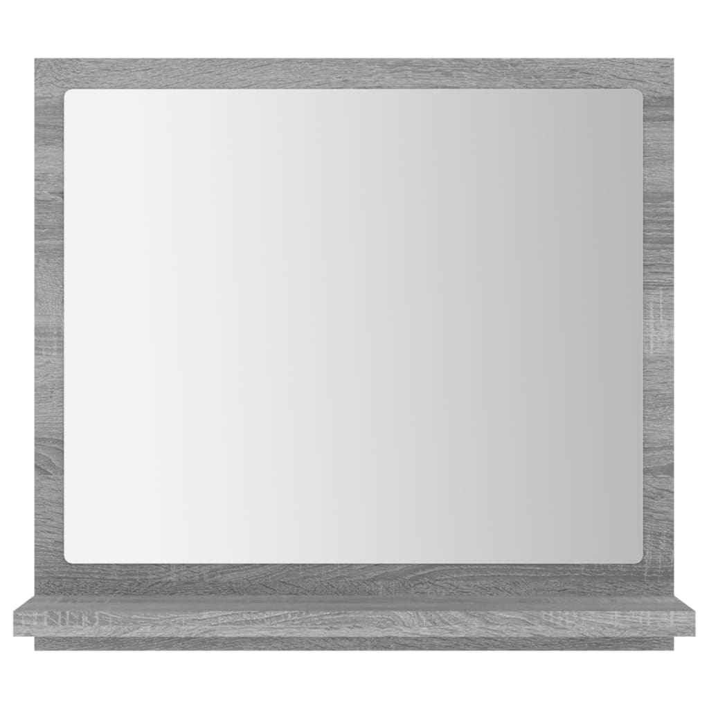 Specchio da Bagno Grigio Sonoma 40x10,5x37 cm Legno Multistrato