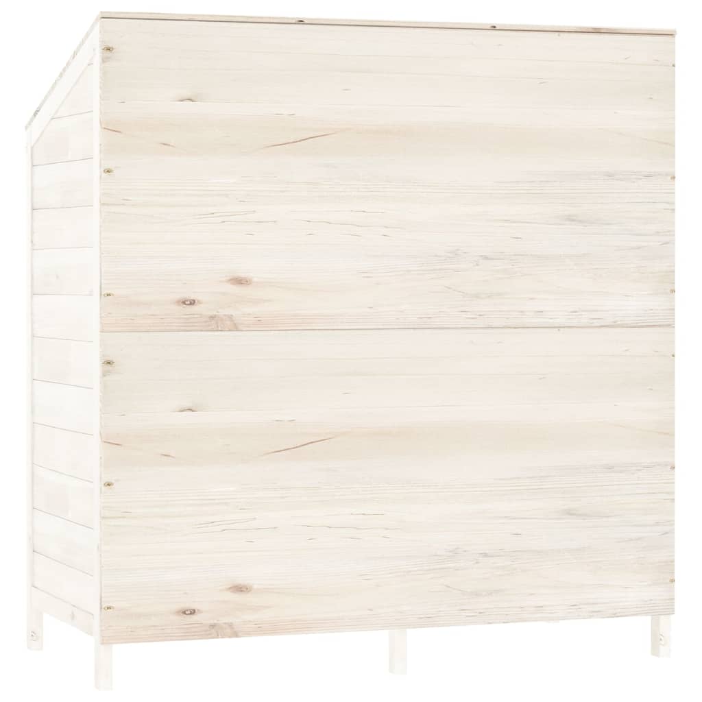 Capanno da Giardino Bianco 102x52x112cm Legno Massello di Abete