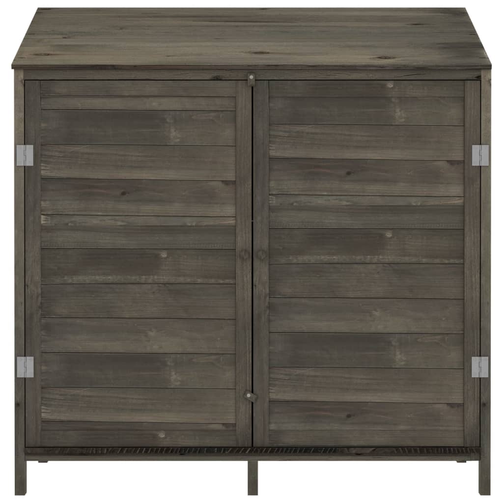 Capanno da Giardino Antracite 102x52x112cm Legno Massello Abete