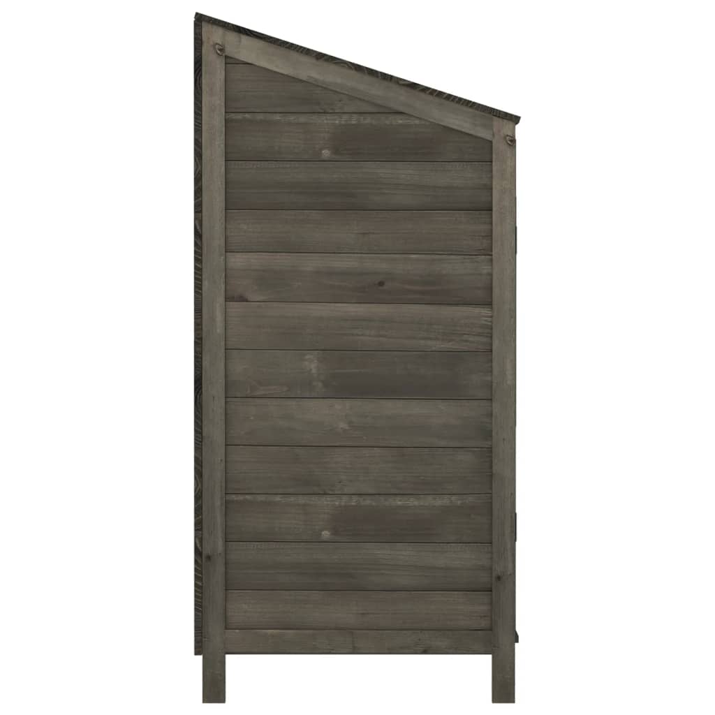 Capanno da Giardino Antracite 102x52x112cm Legno Massello Abete
